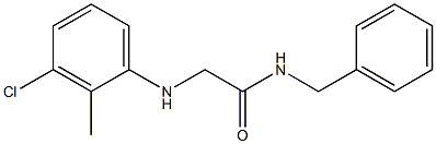 N-benzyl-2-[(3-chloro-2-methylphenyl)amino]acetamide Structure