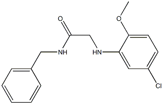 N-benzyl-2-[(5-chloro-2-methoxyphenyl)amino]acetamide 化学構造式