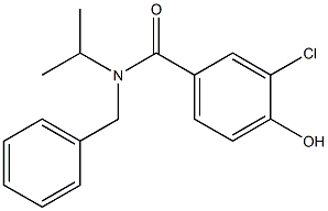 N-benzyl-3-chloro-4-hydroxy-N-(propan-2-yl)benzamide,,结构式