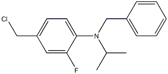 N-benzyl-4-(chloromethyl)-2-fluoro-N-(propan-2-yl)aniline Struktur