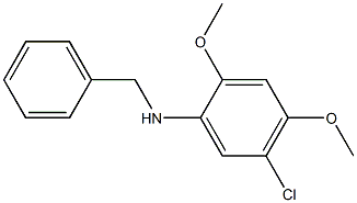 N-benzyl-5-chloro-2,4-dimethoxyaniline 化学構造式