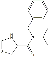 N-benzyl-N-isopropyl-1,3-thiazolidine-4-carboxamide 化学構造式