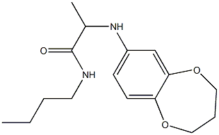 N-butyl-2-(3,4-dihydro-2H-1,5-benzodioxepin-7-ylamino)propanamide 结构式