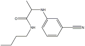 N-butyl-2-[(3-cyanophenyl)amino]propanamide 结构式