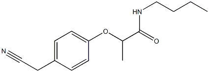 N-butyl-2-[4-(cyanomethyl)phenoxy]propanamide 化学構造式
