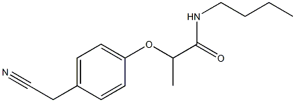 N-butyl-2-[4-(cyanomethyl)phenoxy]propanamide Struktur