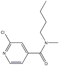 N-butyl-2-chloro-N-methylpyridine-4-carboxamide 化学構造式