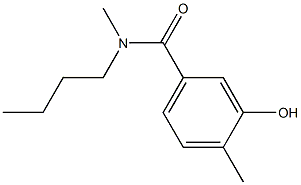 N-butyl-3-hydroxy-N,4-dimethylbenzamide 化学構造式