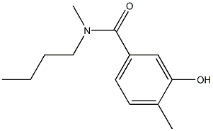 N-butyl-3-hydroxy-N,4-dimethylbenzamide Struktur