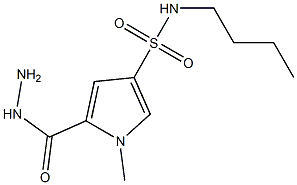 N-butyl-5-(hydrazinocarbonyl)-1-methyl-1H-pyrrole-3-sulfonamide 化学構造式