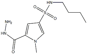 N-butyl-5-(hydrazinocarbonyl)-1-methyl-1H-pyrrole-3-sulfonamide 结构式