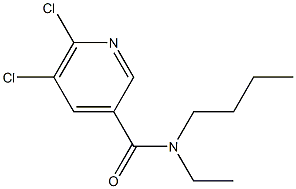 N-butyl-5,6-dichloro-N-ethylpyridine-3-carboxamide Struktur