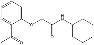 N-cyclohexyl-2-(2-acetylphenoxy)acetamide Structure