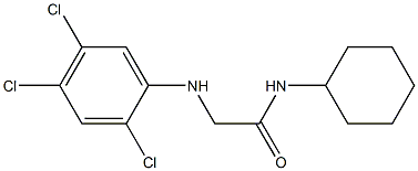 N-cyclohexyl-2-[(2,4,5-trichlorophenyl)amino]acetamide Struktur