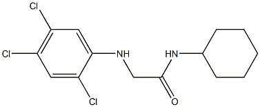 N-cyclohexyl-2-[(2,4,5-trichlorophenyl)amino]acetamide,,结构式