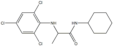 N-cyclohexyl-2-[(2,4,6-trichlorophenyl)amino]propanamide 结构式