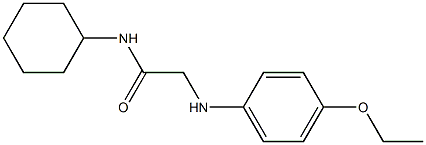 N-cyclohexyl-2-[(4-ethoxyphenyl)amino]acetamide,,结构式