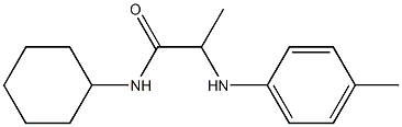 N-cyclohexyl-2-[(4-methylphenyl)amino]propanamide,,结构式