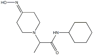 N-cyclohexyl-2-[4-(hydroxyimino)piperidin-1-yl]propanamide,,结构式