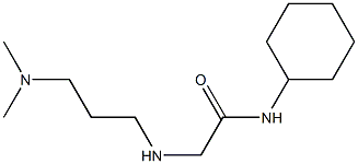 N-cyclohexyl-2-{[3-(dimethylamino)propyl]amino}acetamide 化学構造式