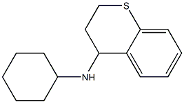 N-cyclohexyl-3,4-dihydro-2H-1-benzothiopyran-4-amine 结构式