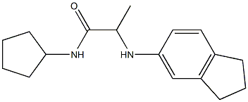 N-cyclopentyl-2-(2,3-dihydro-1H-inden-5-ylamino)propanamide 化学構造式