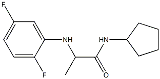 N-cyclopentyl-2-[(2,5-difluorophenyl)amino]propanamide,,结构式