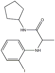 N-cyclopentyl-2-[(2-iodophenyl)amino]propanamide 化学構造式
