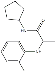 N-cyclopentyl-2-[(2-iodophenyl)amino]propanamide Structure