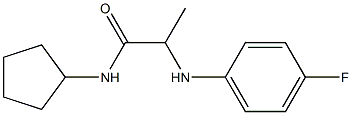 N-cyclopentyl-2-[(4-fluorophenyl)amino]propanamide Struktur