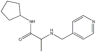 N-cyclopentyl-2-[(pyridin-4-ylmethyl)amino]propanamide,,结构式