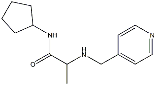 N-cyclopentyl-2-[(pyridin-4-ylmethyl)amino]propanamide Structure