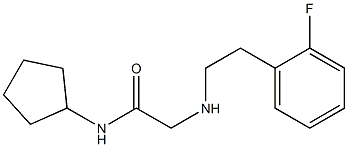 N-cyclopentyl-2-{[2-(2-fluorophenyl)ethyl]amino}acetamide Struktur