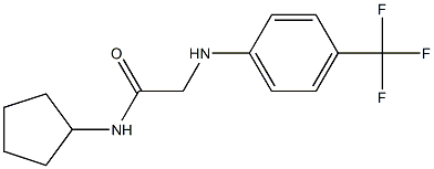 N-cyclopentyl-2-{[4-(trifluoromethyl)phenyl]amino}acetamide 结构式