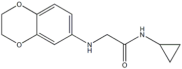 N-cyclopropyl-2-(2,3-dihydro-1,4-benzodioxin-6-ylamino)acetamide Struktur