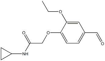 N-cyclopropyl-2-(2-ethoxy-4-formylphenoxy)acetamide Structure