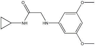 N-cyclopropyl-2-[(3,5-dimethoxyphenyl)amino]acetamide,,结构式