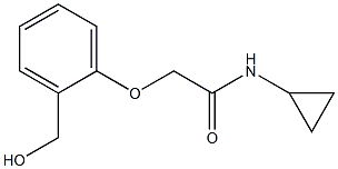 N-cyclopropyl-2-[2-(hydroxymethyl)phenoxy]acetamide Struktur