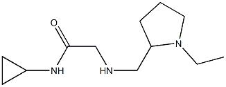 N-cyclopropyl-2-{[(1-ethylpyrrolidin-2-yl)methyl]amino}acetamide 结构式