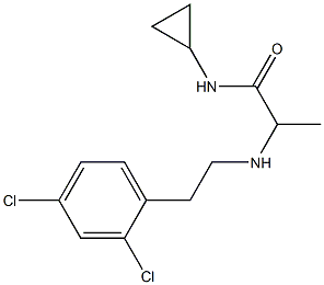 N-cyclopropyl-2-{[2-(2,4-dichlorophenyl)ethyl]amino}propanamide Struktur