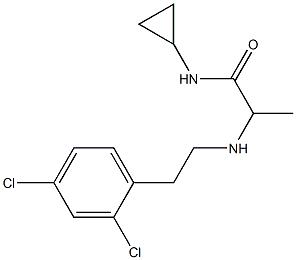 N-cyclopropyl-2-{[2-(2,4-dichlorophenyl)ethyl]amino}propanamide Structure