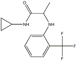 N-cyclopropyl-2-{[2-(trifluoromethyl)phenyl]amino}propanamide Struktur