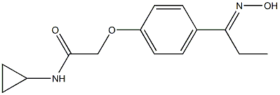 N-cyclopropyl-2-{4-[(1E)-N-hydroxypropanimidoyl]phenoxy}acetamide Structure