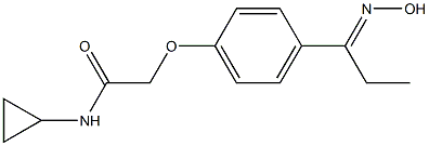 N-cyclopropyl-2-{4-[(1E)-N-hydroxypropanimidoyl]phenoxy}acetamide,,结构式