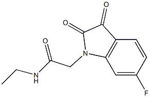 N-ethyl-2-(6-fluoro-2,3-dioxo-2,3-dihydro-1H-indol-1-yl)acetamide Struktur