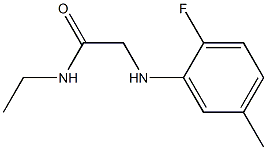 N-ethyl-2-[(2-fluoro-5-methylphenyl)amino]acetamide 化学構造式