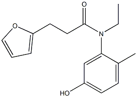 N-ethyl-3-(furan-2-yl)-N-(5-hydroxy-2-methylphenyl)propanamide Structure