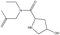 N-ethyl-4-hydroxy-N-(2-methylprop-2-en-1-yl)pyrrolidine-2-carboxamide Structure