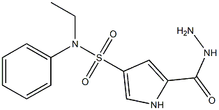 N-ethyl-5-(hydrazinocarbonyl)-N-phenyl-1H-pyrrole-3-sulfonamide 化学構造式