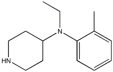 N-ethyl-N-(2-methylphenyl)piperidin-4-amine 化学構造式